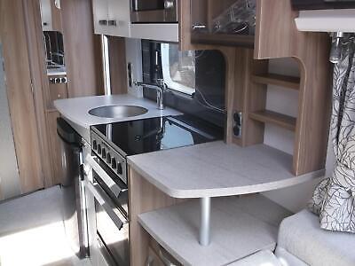 2017 Bessacarr Cameo 525. Luxury 3 berth end washroom caravan with mover and sun canopy. full